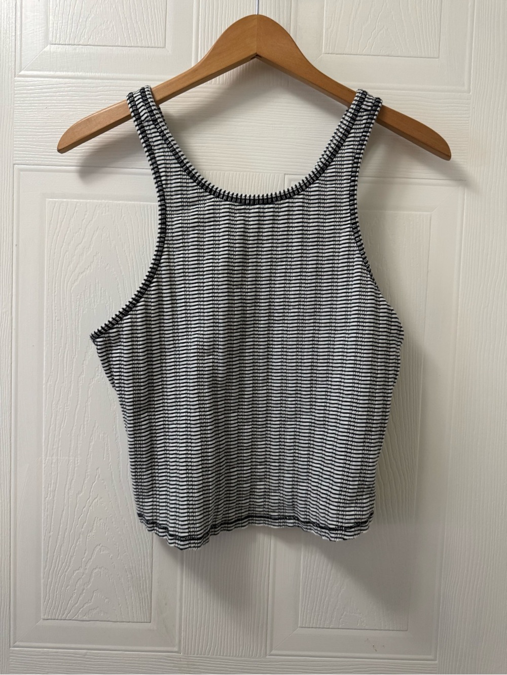 We The Free Black and White Striped Tank Top - Picture 1 of 6